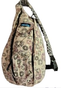 Kavu Backpack cross body cream and floral print